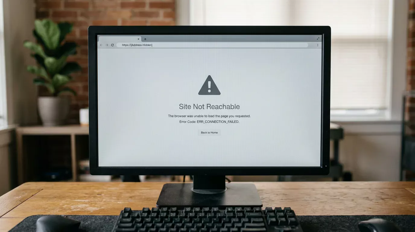 Aviso de bloqueo sobre sitio de apuestas brasileño sin licencia